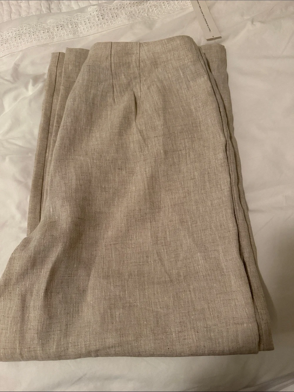 Reformation Joni Linen Pants in Natural Beige size 6P